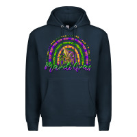Navy mardi gras rainbow and fleur de lis Premium Hoodie - RanaPortraitStore
