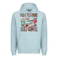 Blue Mist half teacher half coffee Premium Hoodie - texasbilliewilder