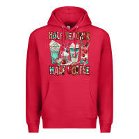 Cardinal half teacher half coffee Premium Hoodie - texasbilliewilder
