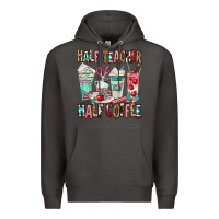 Smoke half teacher half coffee Premium Hoodie - texasbilliewilder