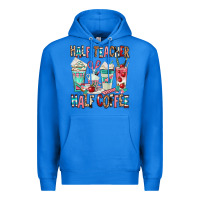 True Royal half teacher half coffee Premium Hoodie - texasbilliewilder