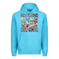 Ocean Blue half teacher half coffee Premium Hoodie - texasbilliewilder