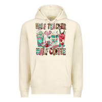 Sandshell half teacher half coffee Premium Hoodie - texasbilliewilder