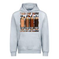 Heather Grey teach love inspire motivation lead encourage Urban Hoodie - Zillion Design Studio