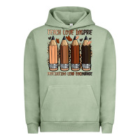 Pigment Oil Green teach love inspire motivation lead encourage Urban Hoodie - Zillion Design Studio