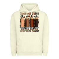 Pigment Pistachio teach love inspire motivation lead encourage Urban Hoodie - Zillion Design Studio