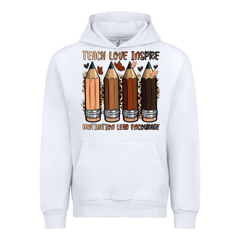 Teach Love Inspire Motivation Lead Encourage Urban Hoodie by Zillion Design Studio | Teevron