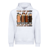 White teach love inspire motivation lead encourage Urban Hoodie - Zillion Design Studio