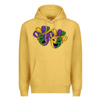 Antique Gold mardi gras mask Premium Hoodie - RanaPortraitStore