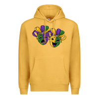 Mustard mardi gras mask Premium Hoodie - RanaPortraitStore