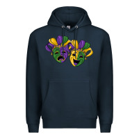 Navy mardi gras mask Premium Hoodie - RanaPortraitStore