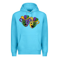 Ocean Blue mardi gras mask Premium Hoodie - RanaPortraitStore