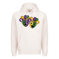 Pale Pink mardi gras mask Premium Hoodie - RanaPortraitStore
