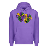 Purple mardi gras mask Premium Hoodie - RanaPortraitStore