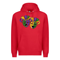 Red mardi gras mask Premium Hoodie - RanaPortraitStore