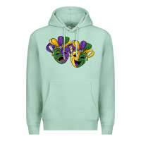 Seafoam mardi gras mask Premium Hoodie - RanaPortraitStore