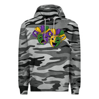 Slate Camo mardi gras mask Premium Hoodie - RanaPortraitStore