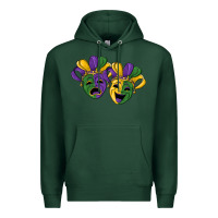 Sports Green mardi gras mask Premium Hoodie - RanaPortraitStore
