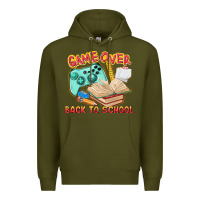 Army Green game over back to school Premium Hoodie - texasbilliewilder