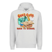Dove Grey game over back to school Premium Hoodie - texasbilliewilder