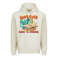 Oatmeal Heather game over back to school Premium Hoodie - texasbilliewilder