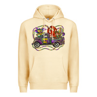 Pina Colada mardi gras truck with mask fleur de lis and crawfish Premium Hoodie - RanaPortraitStore