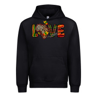 Black love africa map Urban Hoodie - Zillion Design Studio