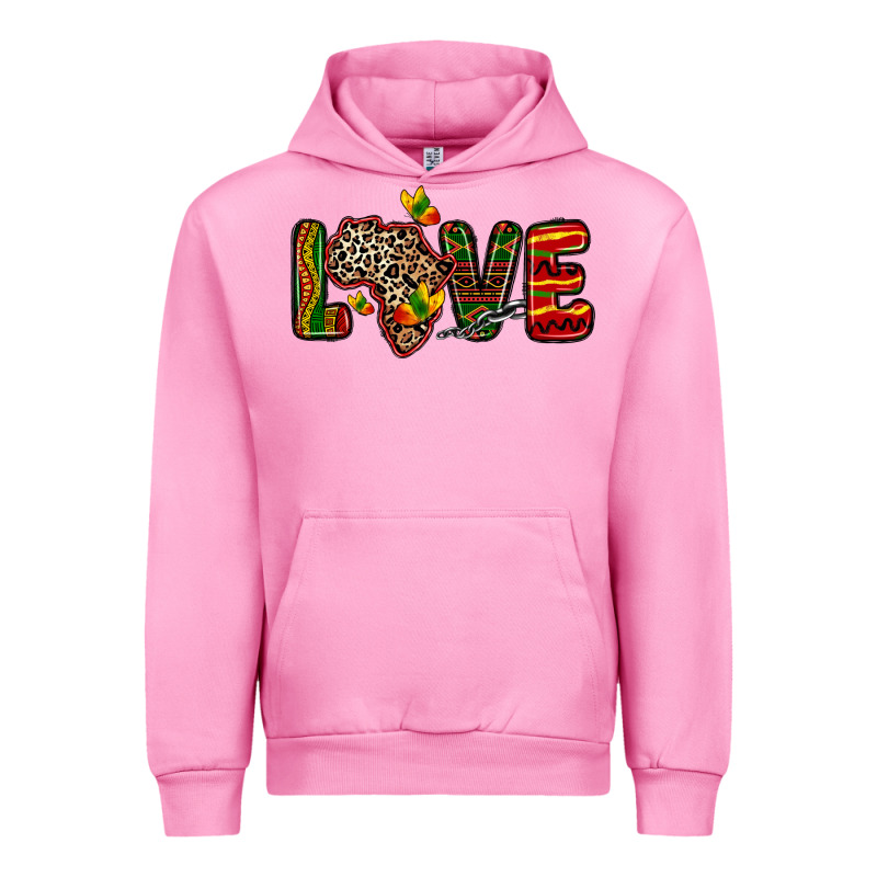 Love Africa Map Urban Hoodie by Zillion Design Studio | Teevron