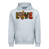 Heather Grey love africa map Urban Hoodie - Zillion Design Studio