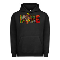 Pigment Black love africa map Urban Hoodie - Zillion Design Studio