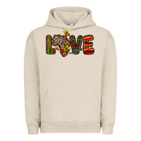 Pigment French Oak love africa map Urban Hoodie - Zillion Design Studio
