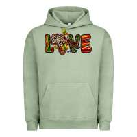 Pigment Oil Green love africa map Urban Hoodie - Zillion Design Studio