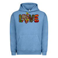 Pigment Pebble Blue love africa map Urban Hoodie - Zillion Design Studio