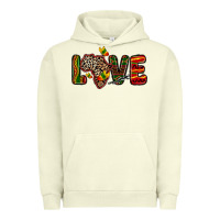 Pigment Pistachio love africa map Urban Hoodie - Zillion Design Studio