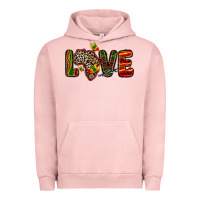 Pigment Salmon love africa map Urban Hoodie - Zillion Design Studio