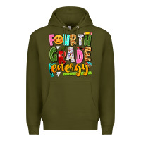 Army Green fourth grade energy Premium Hoodie - texasbilliewilder