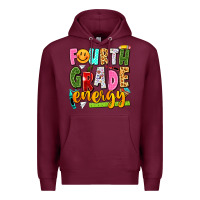 Burgundy fourth grade energy Premium Hoodie - texasbilliewilder