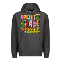 Charcoal Heather fourth grade energy Premium Hoodie - texasbilliewilder