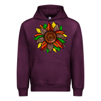Mauve Wine juneteenth leopard sunflower Urban Hoodie - Zillion Design Studio