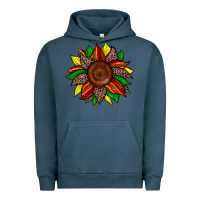 Pigment Midnight Navy juneteenth leopard sunflower Urban Hoodie - Zillion Design Studio
