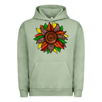 Pigment Oil Green juneteenth leopard sunflower Urban Hoodie - Zillion Design Studio