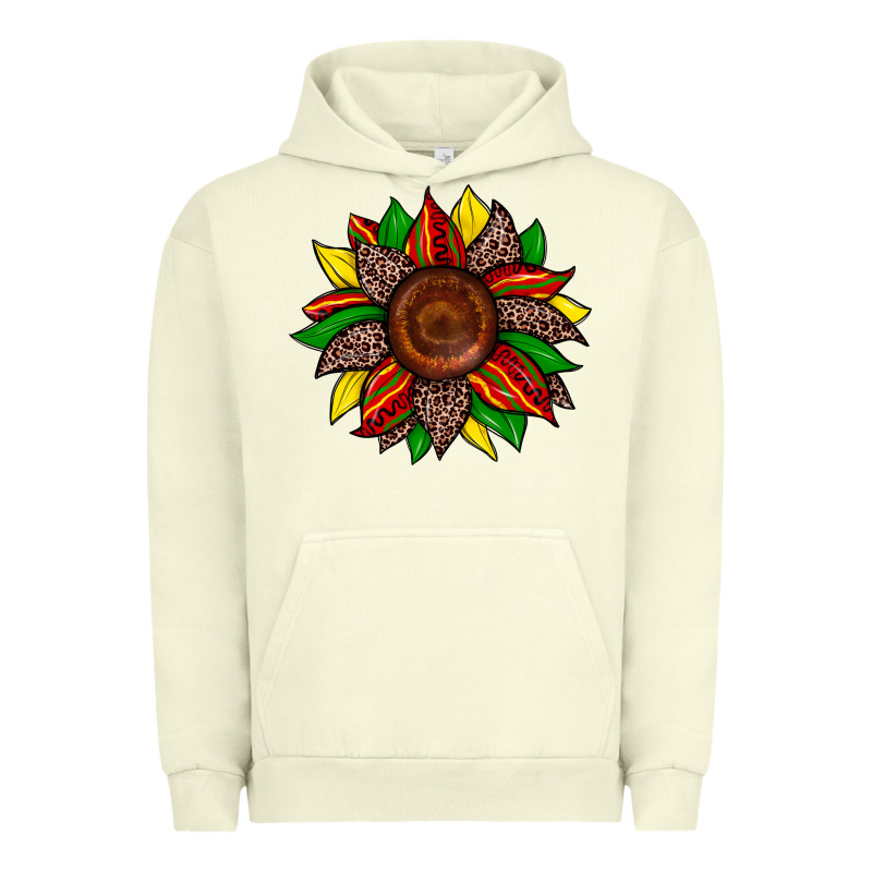 Juneteenth Leopard Sunflower Urban Hoodie by Zillion Design Studio | Teevron