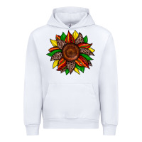 White juneteenth leopard sunflower Urban Hoodie - Zillion Design Studio