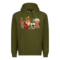 Army Green spanish teacher coffee cups Premium Hoodie - Zillion Design Studio