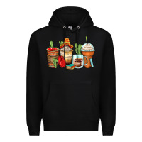 Black spanish teacher coffee cups Premium Hoodie - Zillion Design Studio