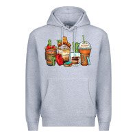 Heather Grey spanish teacher coffee cups Premium Hoodie - Zillion Design Studio