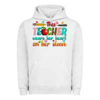 Pigment Lunar Rock this teacher wears her heart on her sleeve Urban Hoodie - texasbilliewilder