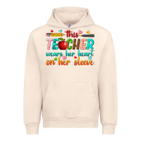 Sandshell this teacher wears her heart on her sleeve Urban Hoodie - texasbilliewilder
