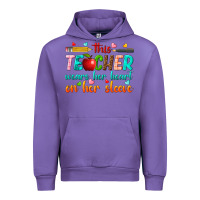 Tulip this teacher wears her heart on her sleeve Urban Hoodie - texasbilliewilder