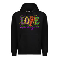 Black love with crawfish mardi gras Premium Hoodie - RanaPortraitStore
